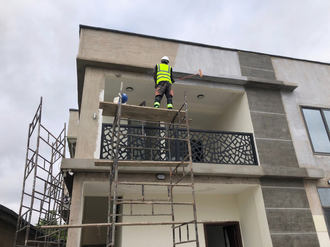 create worker wearingreflective vest, safety boots and helmet without altering (5)